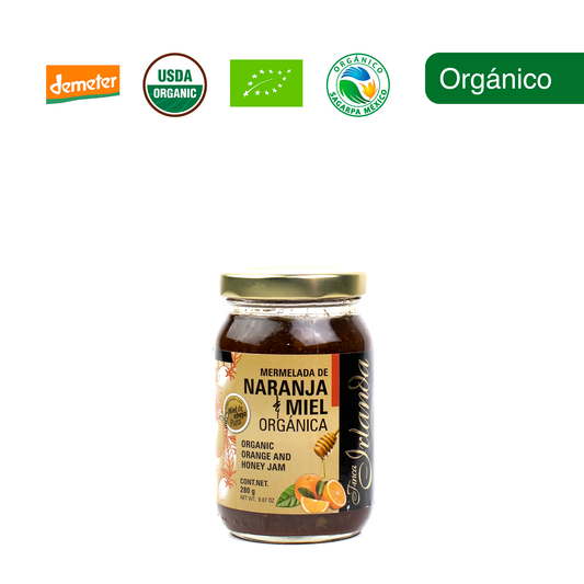 Mermelada de Naranja y Miel Orgánica Finca Irlanda 280G.