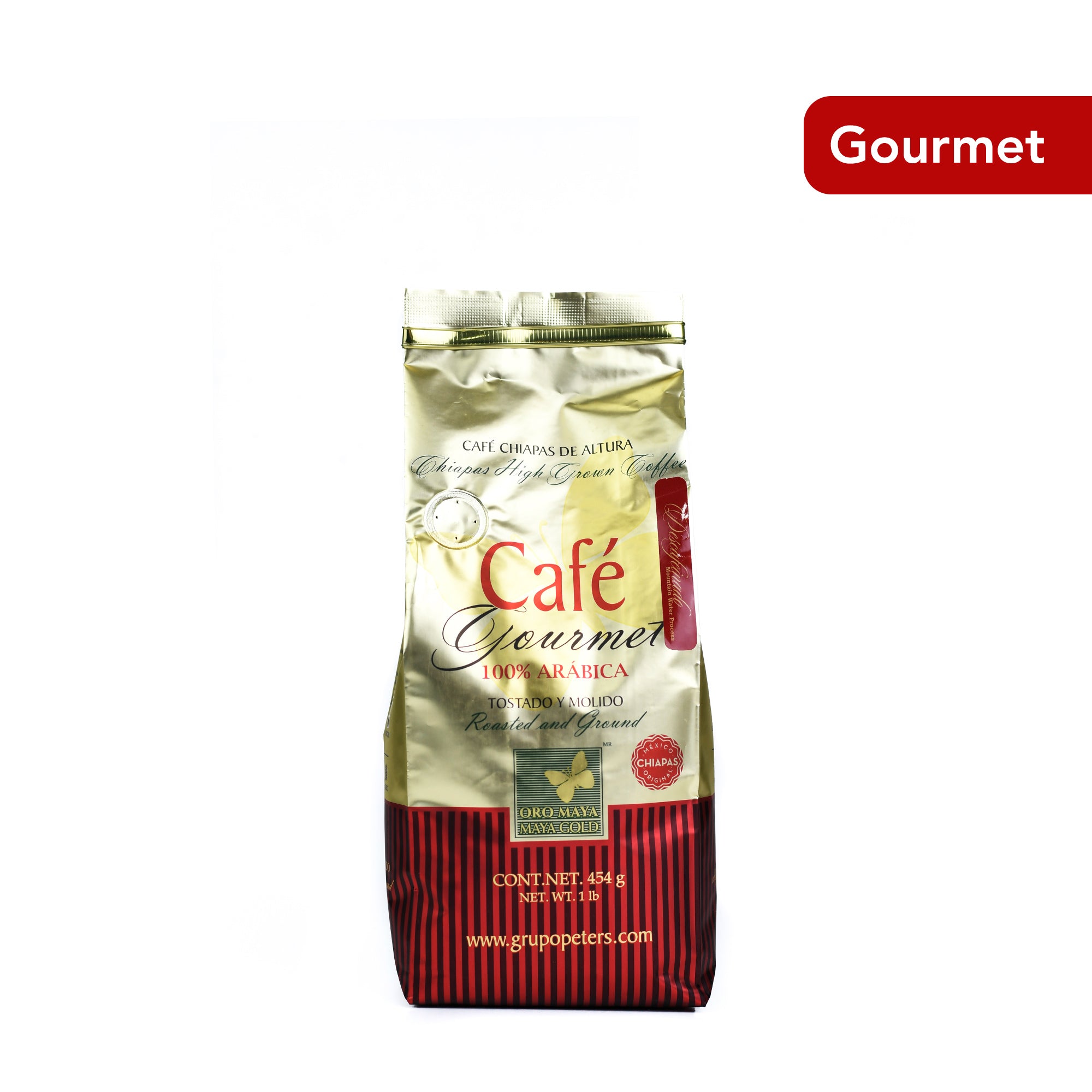 Café Gourmet Oro Maya 454G. - Descafeinado